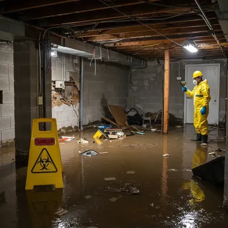 Flooded Basement Electrical Hazard in Lewis County, KY Property